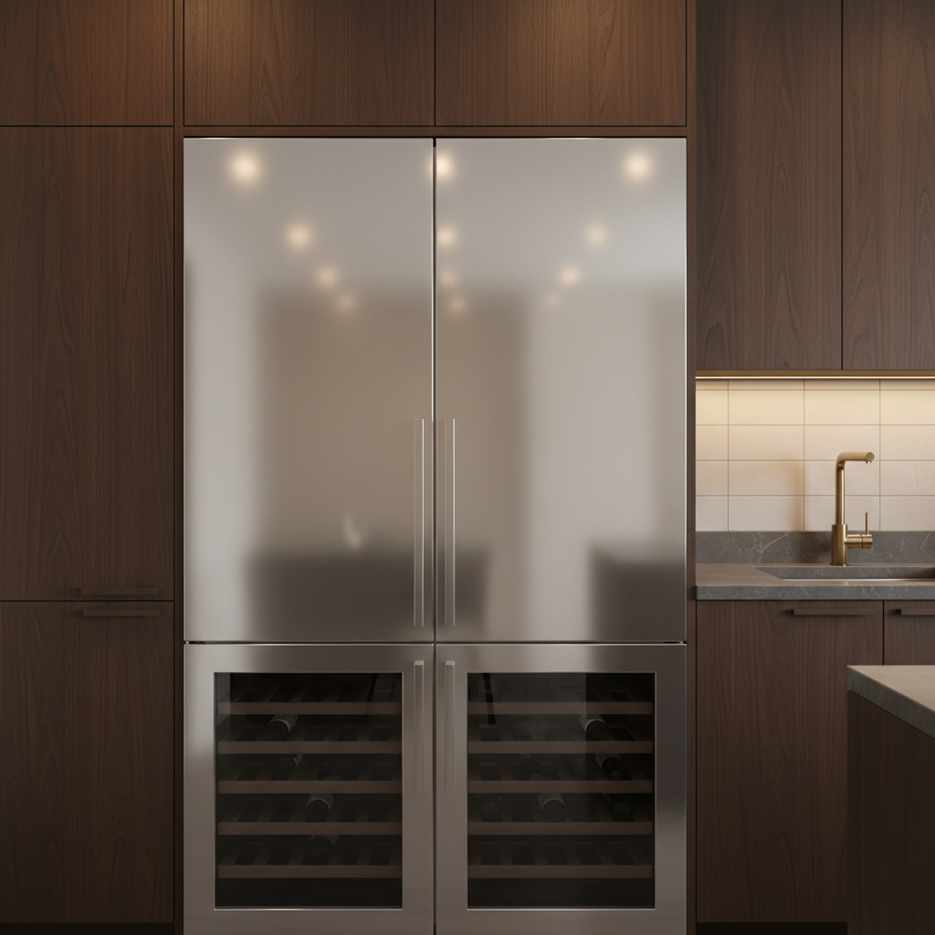 Modern high-end kitchen appliances close-up